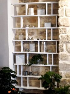 bibliotheque bois massif Symphonie blanche 2