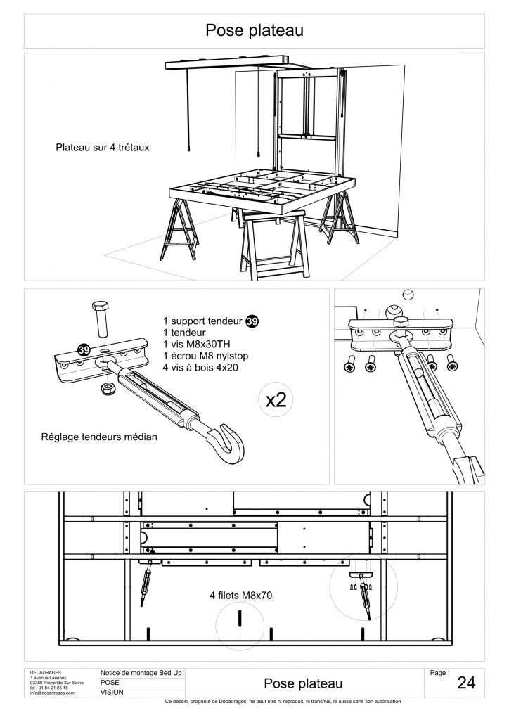notice de montage lit escamotable au plafond bedUp®