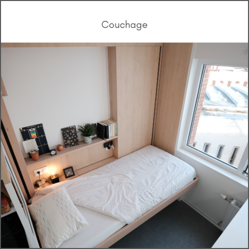 lit relevable bedUp® pour résidence étudiante