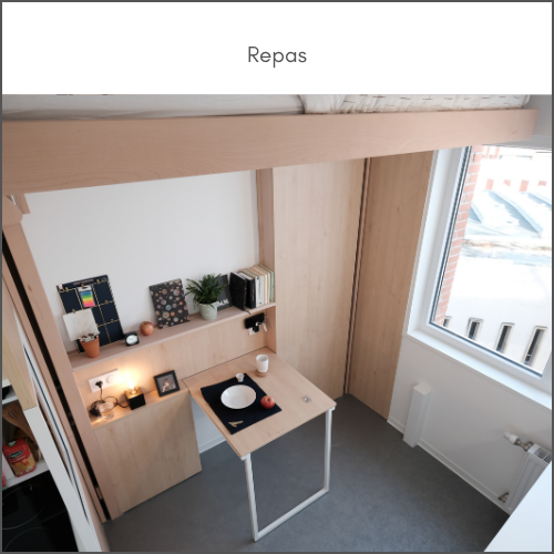 lit relevable bedUp® pour résidence étudiante