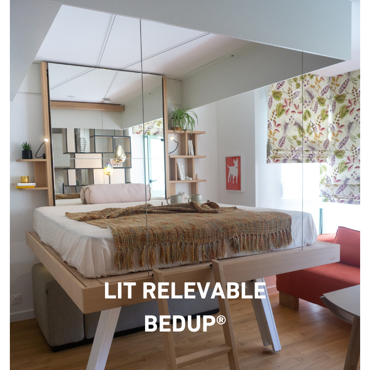 lit escamotable plafond pour location meublee