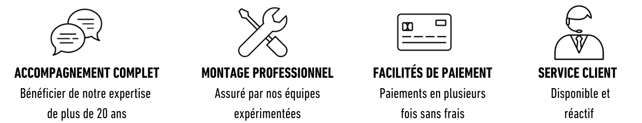 Accompagnement complet, montage professionnel, facilités de paiement et service client pour lit escamotable plafond bedUp®