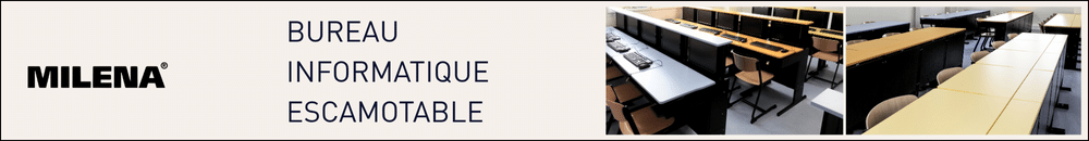 table informatique escamotable pour salle de classe