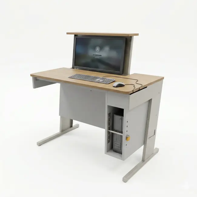 bureau MILENA escamotable à écran rétractable