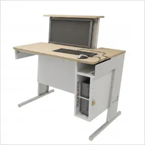 bureau MILENA escamotable à écran rétractable ADAPTÉE POUR PMR