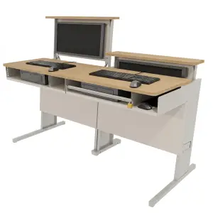 bureaux à écran escamotable - table informatique salle de classe