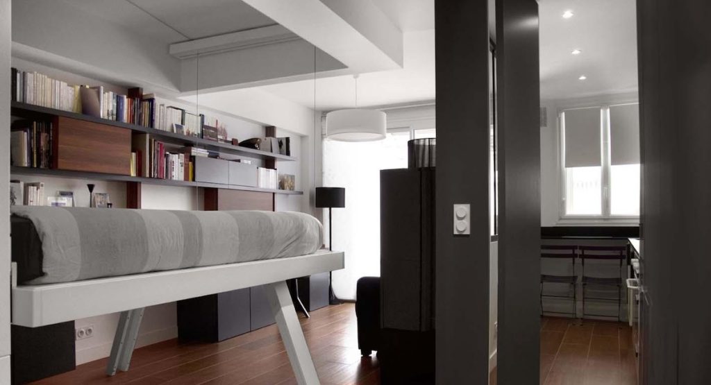 lit escamotable plafond dans le bureau