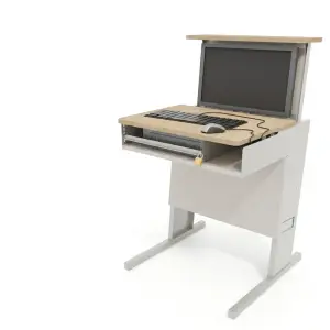 Bureau informatique ecran escamotable